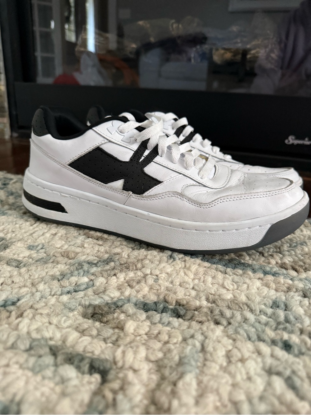 Under Armour White and Black Low-Top Sneakers